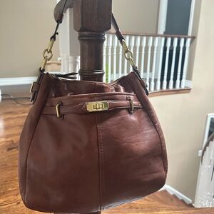 COACH all leather shoulder bag.